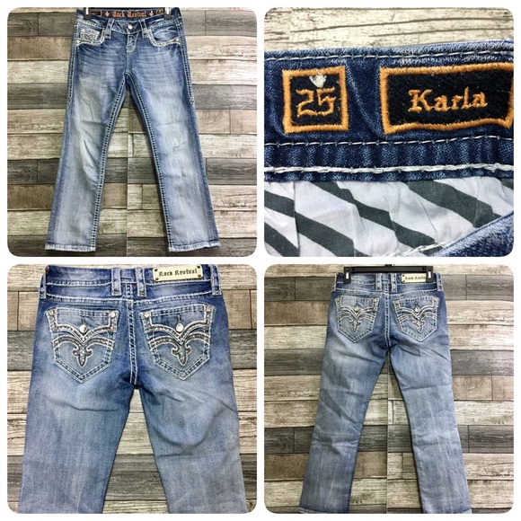 rock revival capri jeans